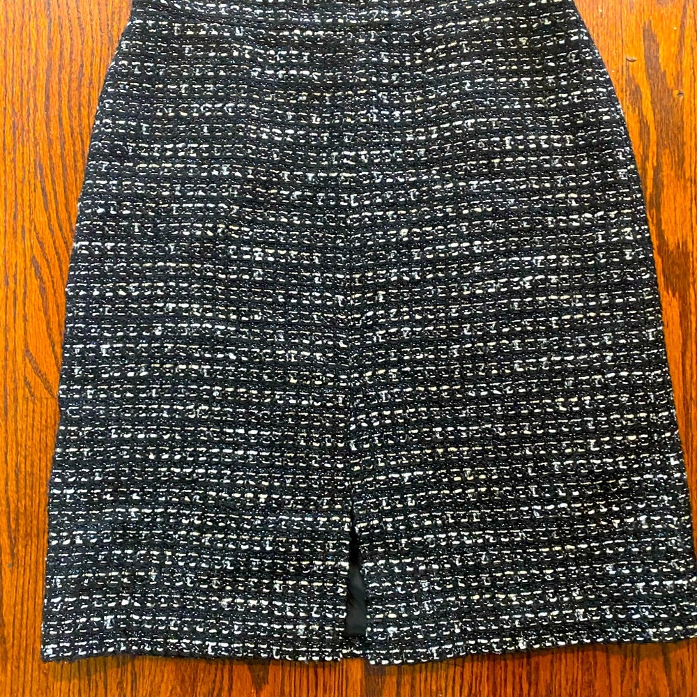 JCrew Metallic Tweed ALine Front Slit Pencil Skirt
